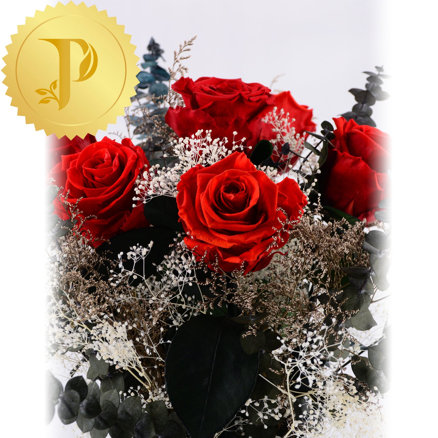 Twelve Classic Long Stem Roses In A Vase